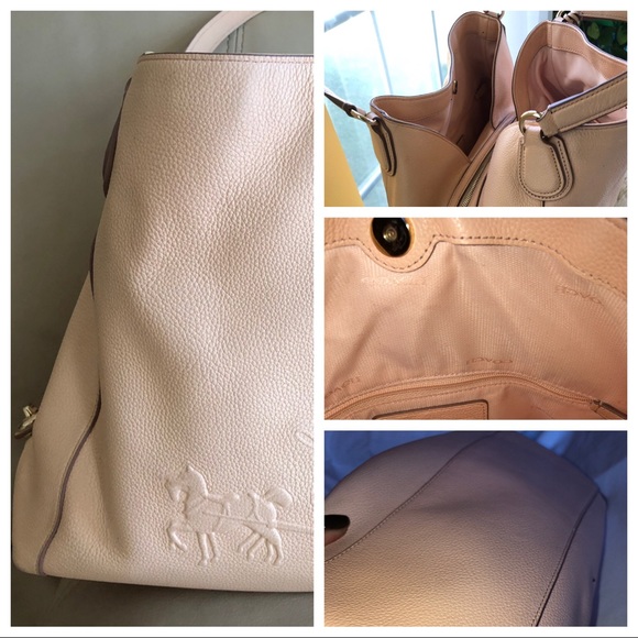 Salmon leather coachSOLD - Picture 6 of 8